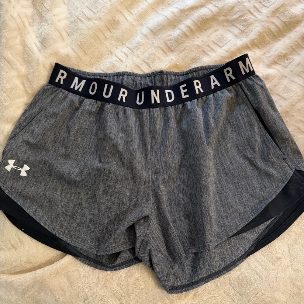 Under Armour Women's Black and Gray Athletic Shorts